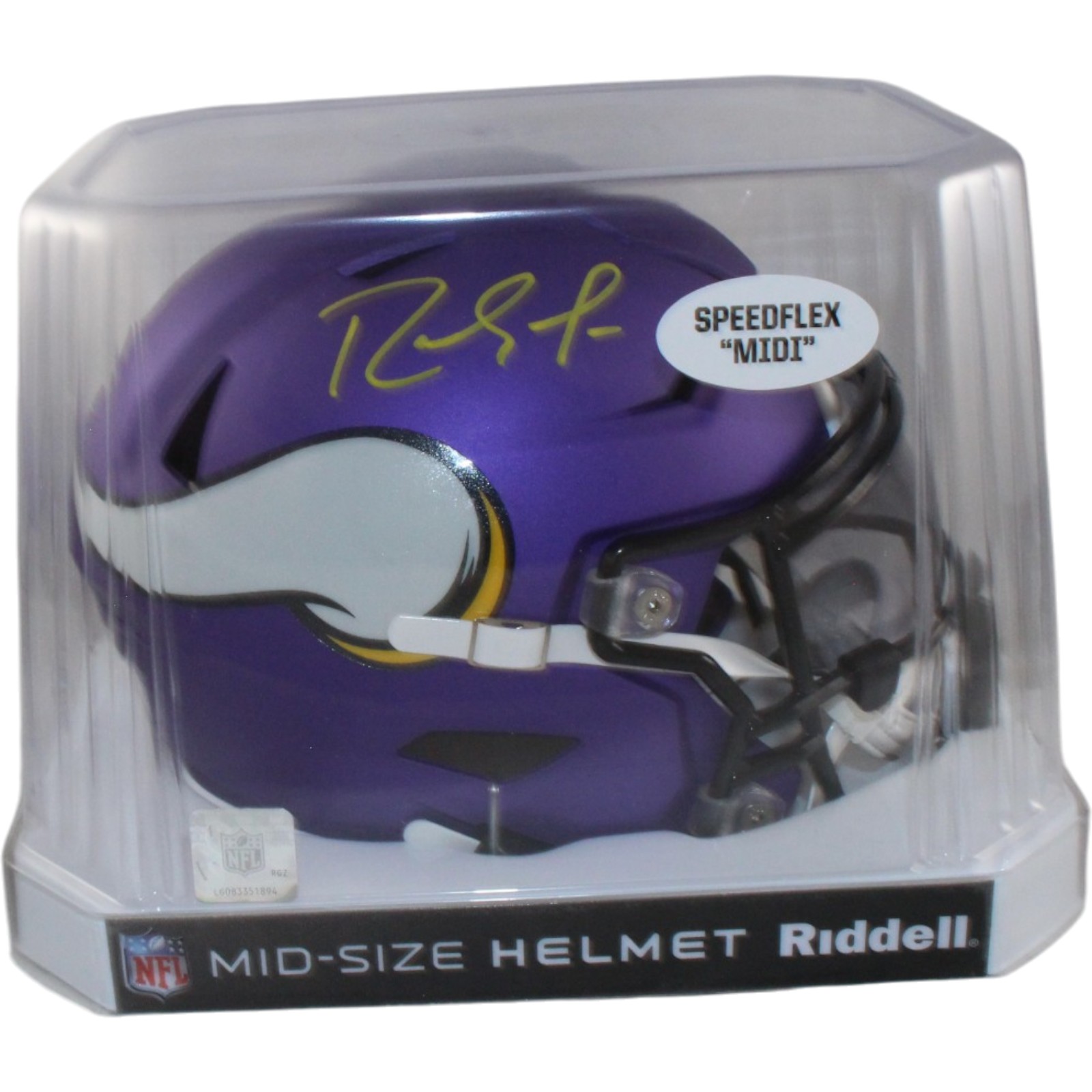 Randy Moss Autographed Minnesota Vikings Mid-Size Midi Helmet Beckett 56287 5 Randy Moss Autographed Minnesota Vikings Mid-Size Midi Helmet Beckett 56287