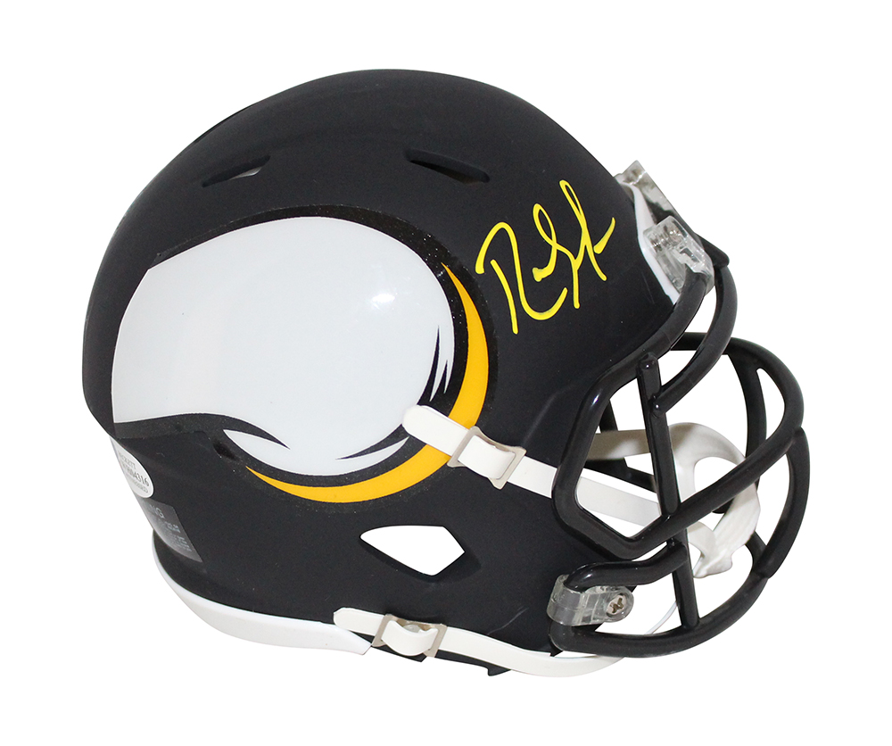 Randy Moss Autographed/Signed Minnesota Vikings AMP Mini Helmet BAS 31592