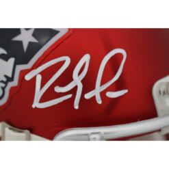 Randy Moss Autographed New England Patriots Blaze Mini Helmet Beckett 48883