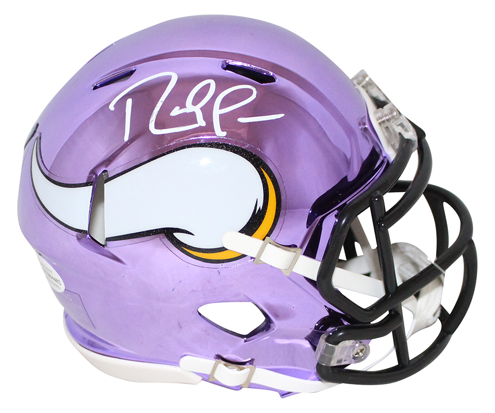 Randy Moss Autographed Minnesota Vikings Chrome Mini Helmet BAS 31594