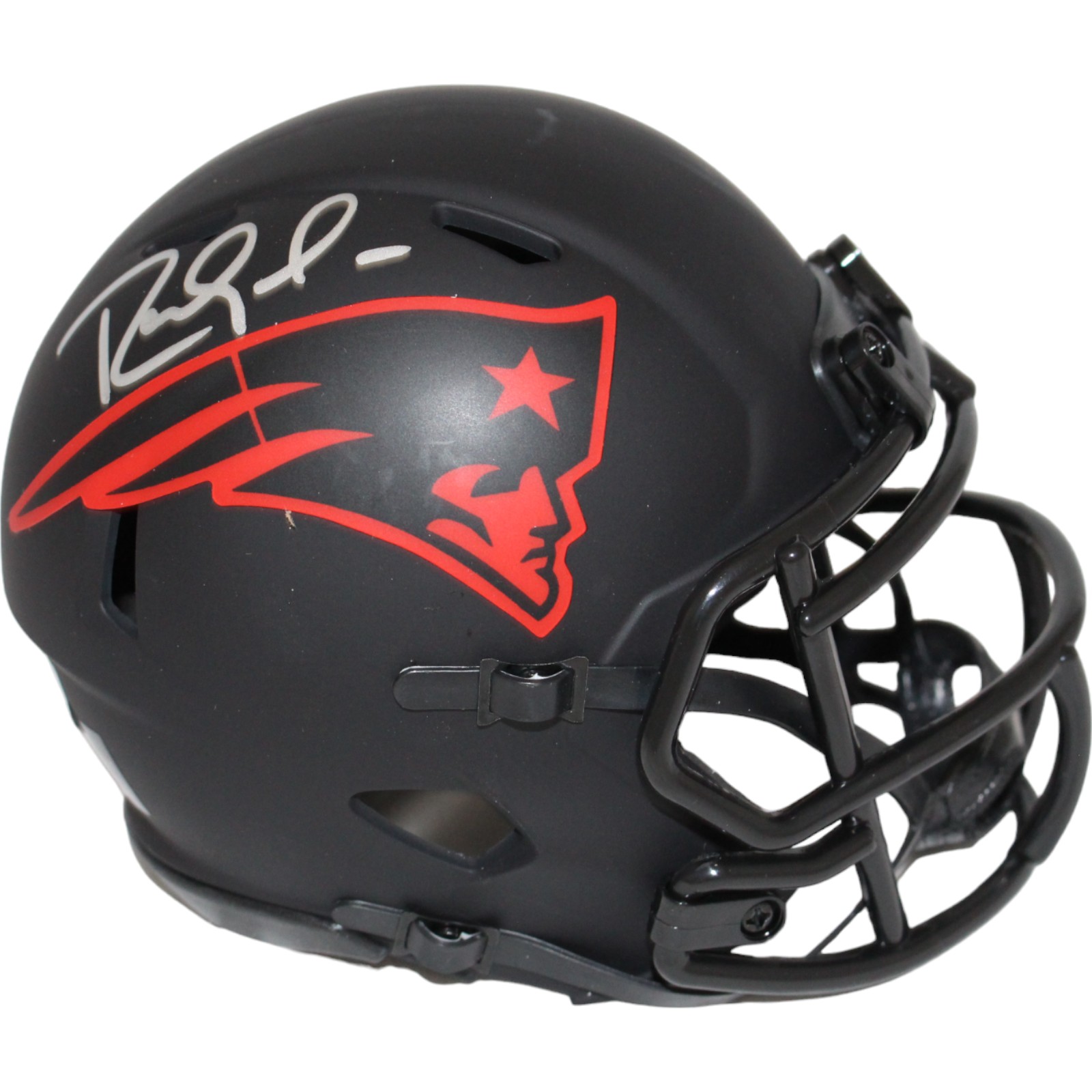 Randy Moss Signed New England Patriots Mini Helmet Eclipse Beckett