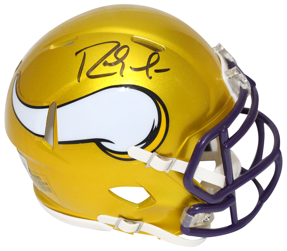 Randy Moss Autographed Minnesota Vikings Flash Mini Helmet BAS