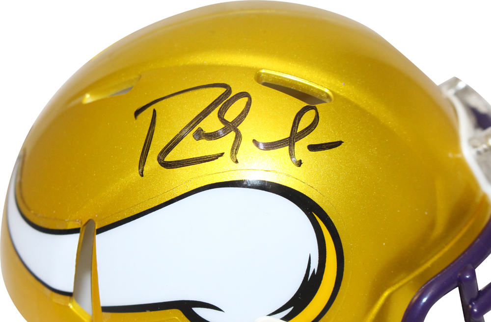 Randy Moss Autographed Minnesota Vikings Flash Mini Helmet BAS