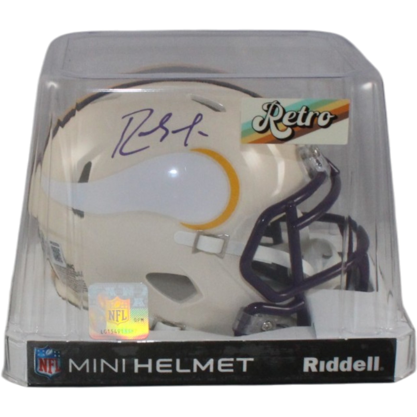 Randy Moss Autographed Minnesota Vikings Retro Mini Helmet Beckett 56311 5 Randy Moss Autographed Minnesota Vikings Retro Mini Helmet Beckett 56311