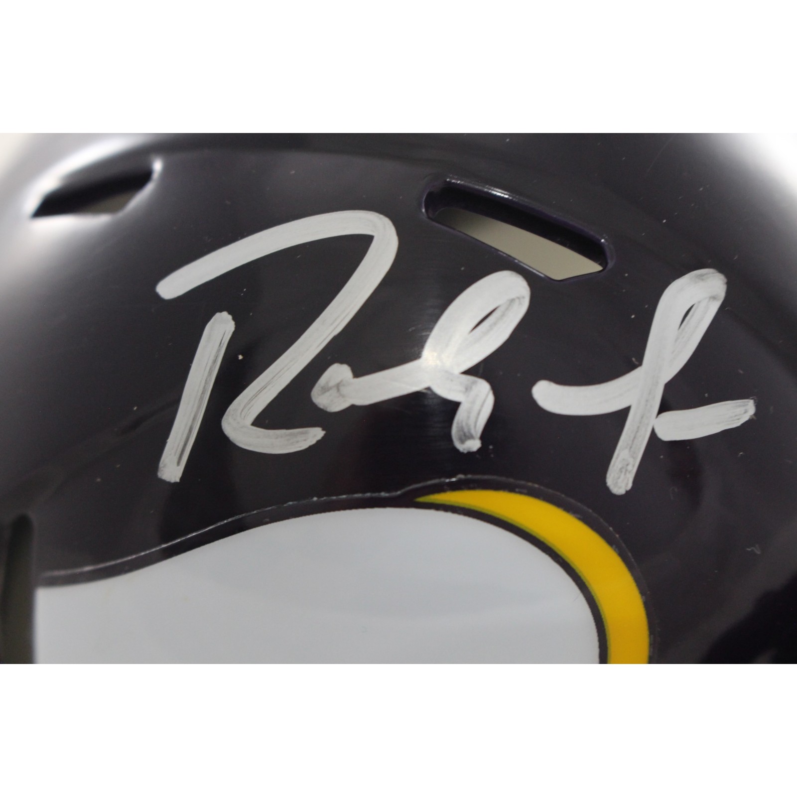 Randy Moss Autographed Minnesota Vikings TB Mini Helmet Beckett Witness 57971 2 Randy Moss Autographed Minnesota Vikings TB Mini Helmet Beckett Witness 57971
