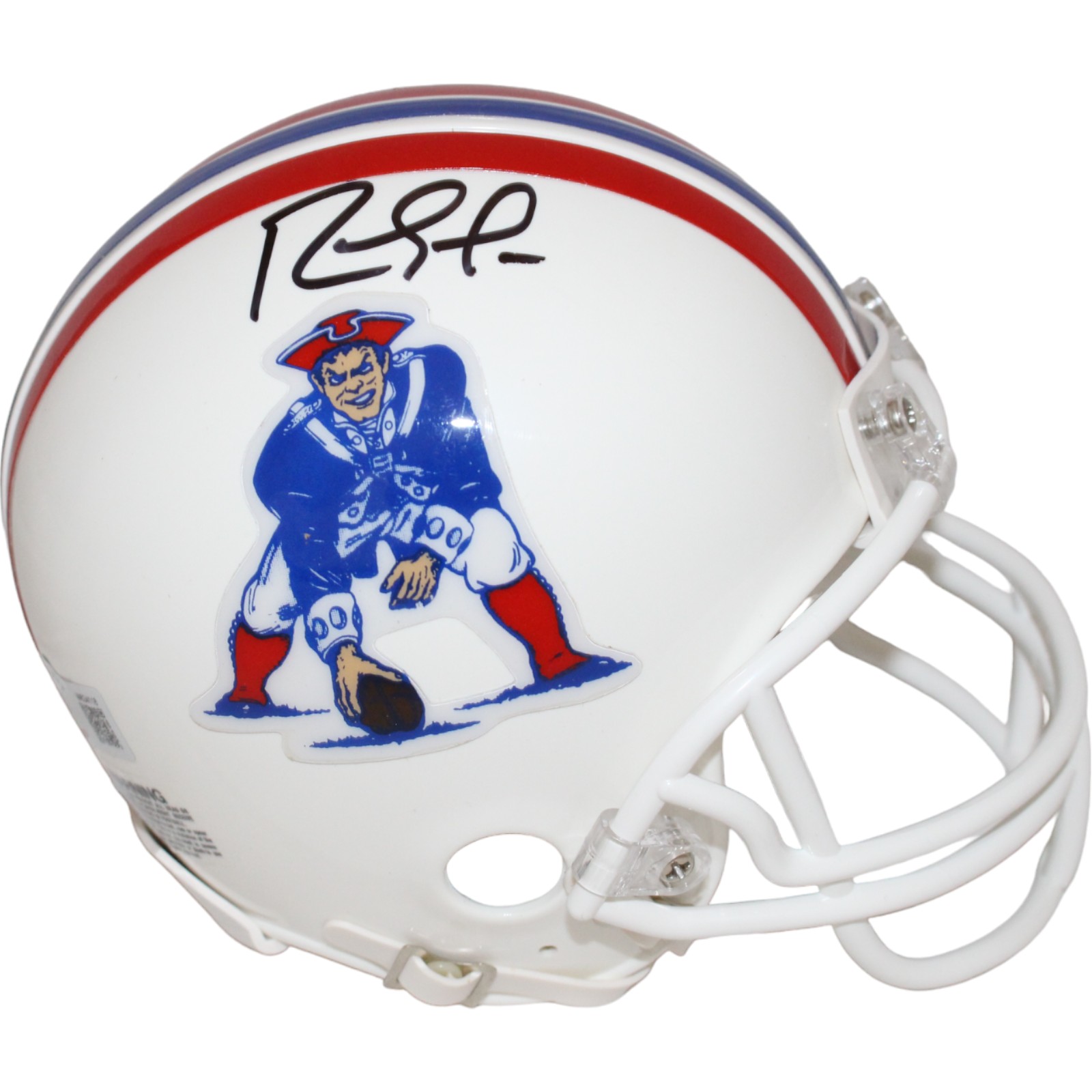 Randy Moss Signed New England Patriots Mini Helmet VSR4 TB Beckett