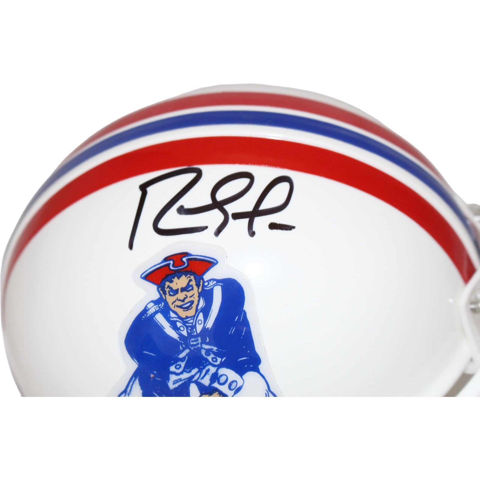 Randy Moss Signed New England Patriots Mini Helmet VSR4 TB Beckett