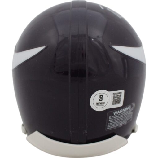 Rand Moss Signed Minnesota Vikings VSR4 Tb 83-01 Mini Helmet HOF Beckett 48904