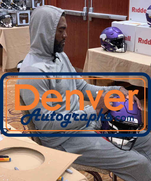 Randy Moss Signed Minnesota Vikings Authentic Speed Flex Helmet 2 Insc BAS 25476