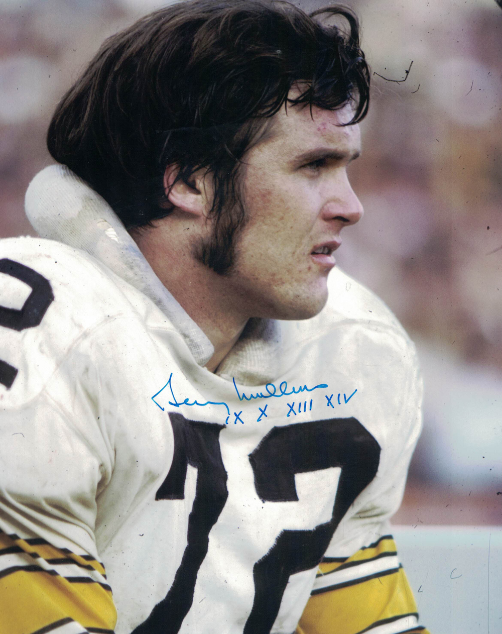 Gerry Moon Mullins Autographed Pittsburgh Steelers 8x10 Photo IX-XIV 30244