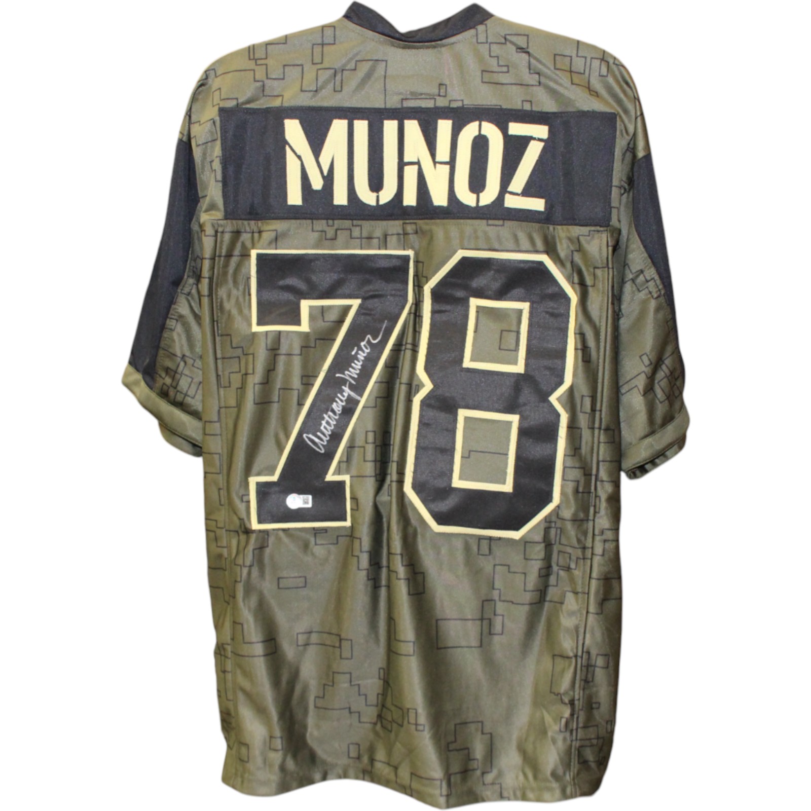 Anthony Munoz Autographed Pro Style Salute XL Jersey Beckett Witness 51673
