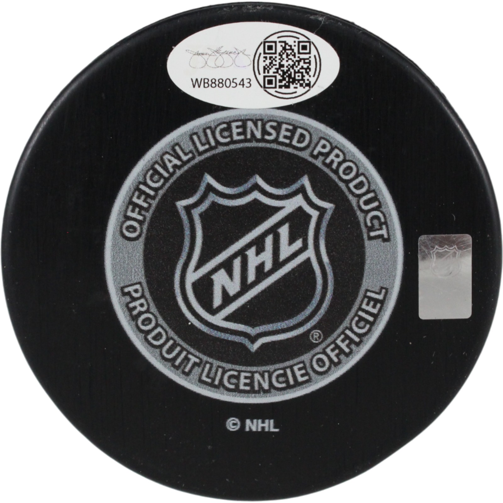 Larry Murphy Autographed Detroit Red Wings 1997 SC Champs Puck HOF JSA 53975