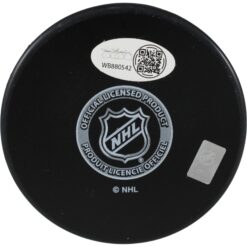 Larry Murphy Signed Detroit Red Wings Logo Puck HOF 97/98 SC Champs JSA 53971