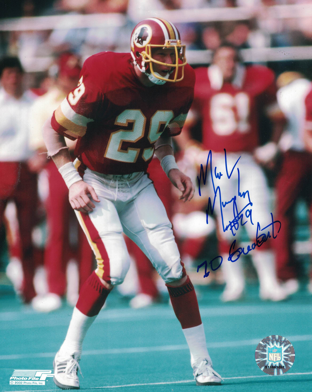 Mark Murphy Autographed Washington Redskins 8x10 Photo 70 Greatest 27893