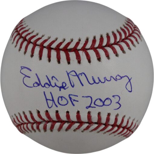 Eddie Murray Autographed Baltimore Orioles OML Ball HOF Beckett Witness 50285