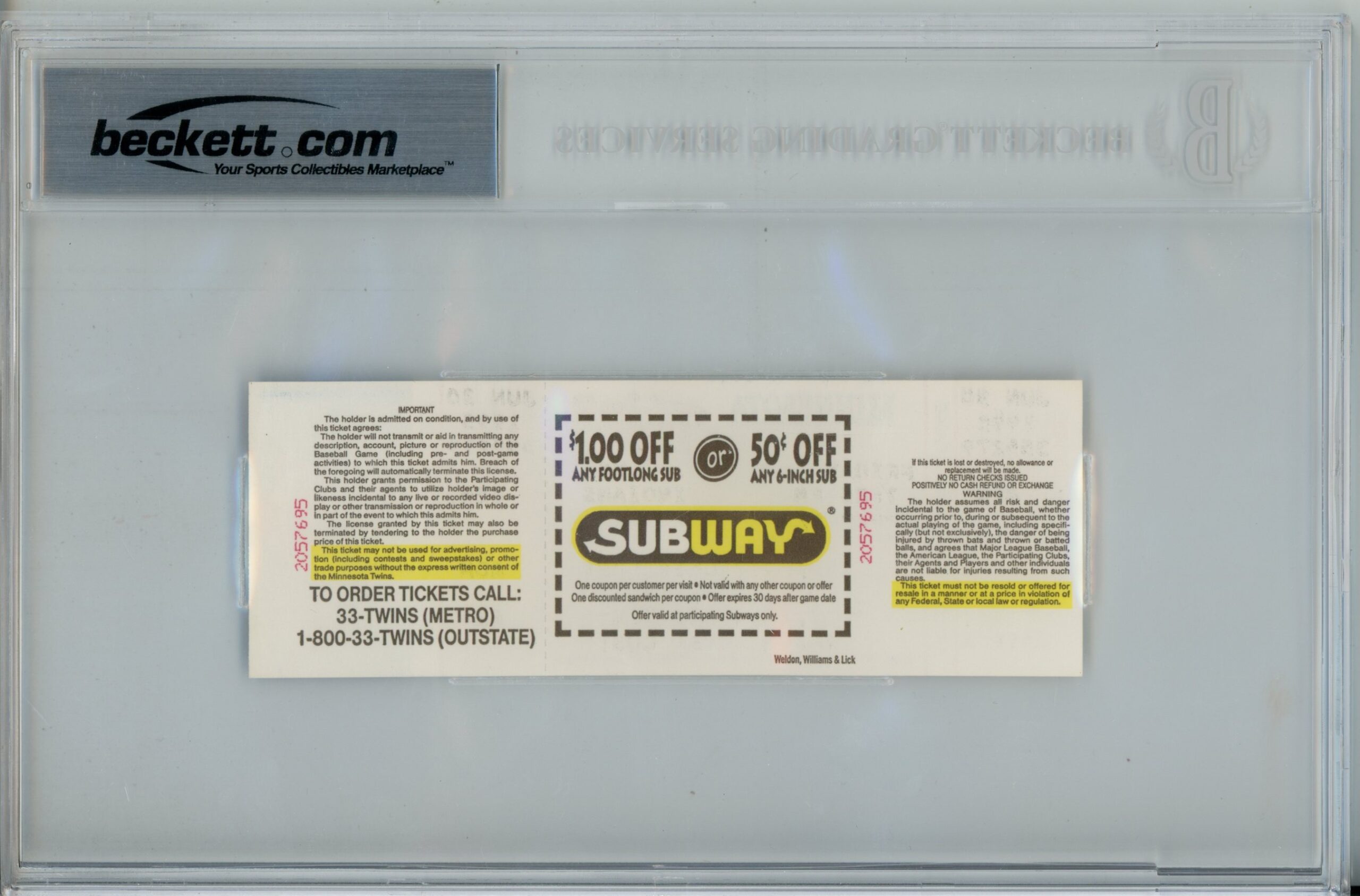 Eddie Murray Signed Baltimore Orioles 1995 3000 Hits 10auto Ticket Beckett 57041 2 Eddie Murray Signed Baltimore Orioles 1995 3000 Hits 10auto Ticket Beckett 57041