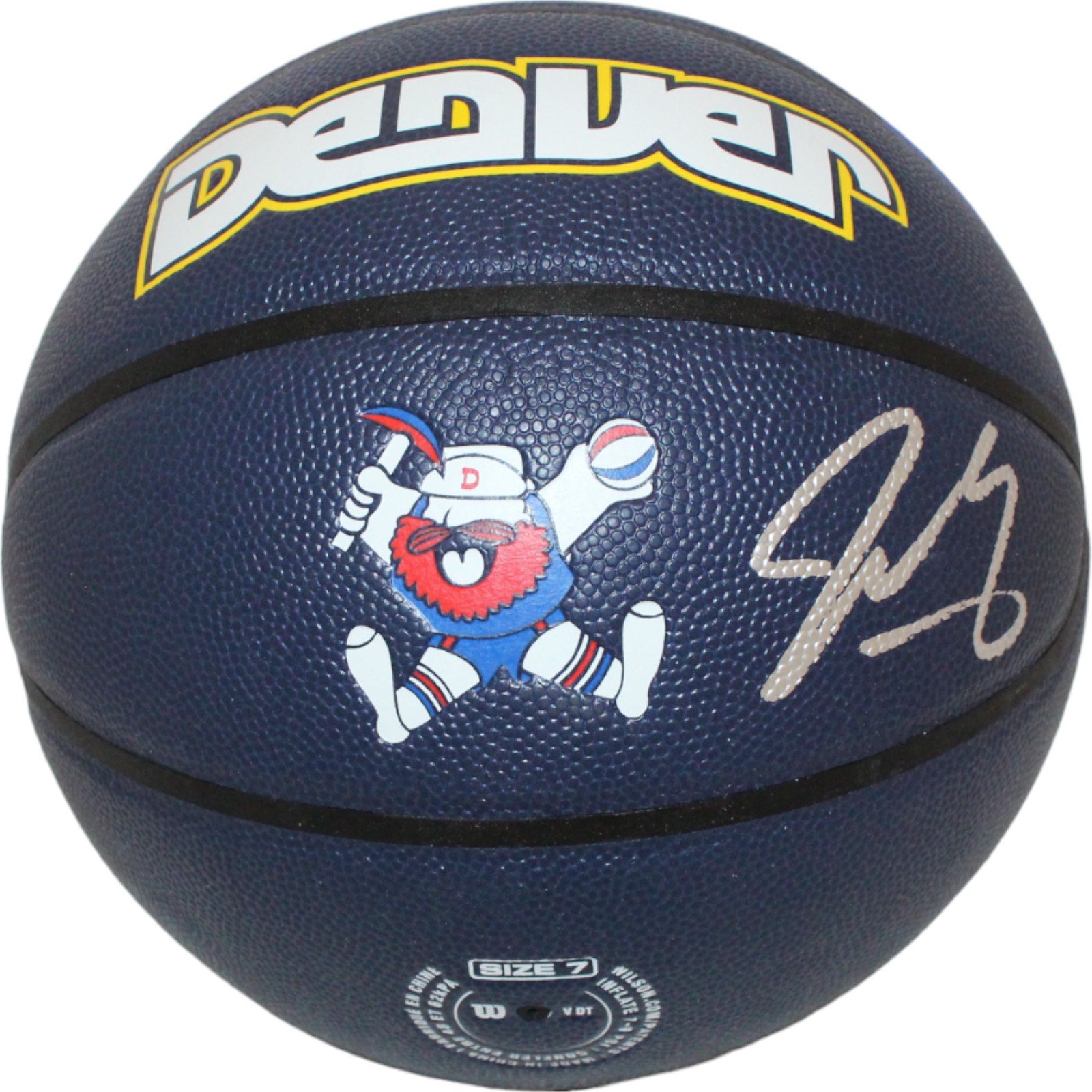 Jamal Murray Autographed/Signed Denver Blue Basketball FAN 