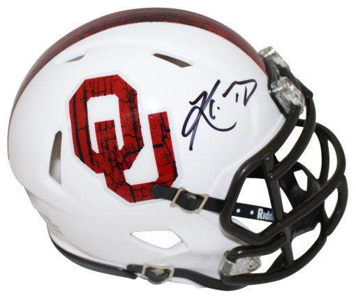 Kyler Murray Autographed Oklahoma Sooners White Speed Mini Helmet BAS 24988
