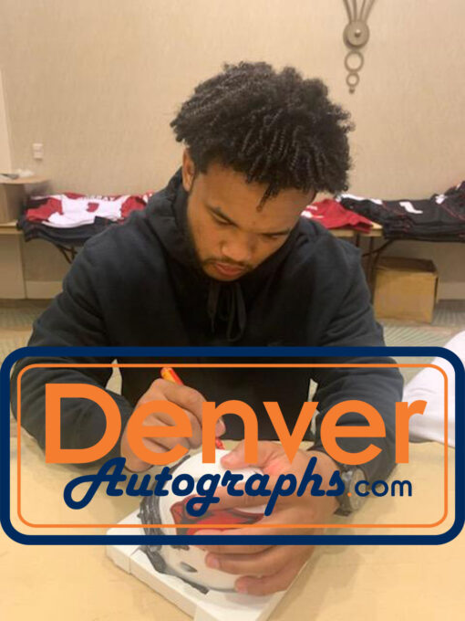 Kyler Murray Autographed/Signed Arizona Cardinals Lunar Mini Helmet Beckett Witness 49623