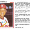 Stan Musial Autographed/Signed St Louis Cardinals 4x6 Stat Post Card BAS 27090