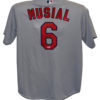 Stan Musial Autographed St Louis Cardinals Majestic Grey XL Jersey PSA 25805