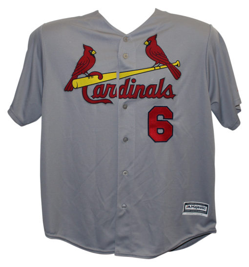 Stan Musial Autographed St Louis Cardinals Majestic Grey XL Jersey PSA 25805