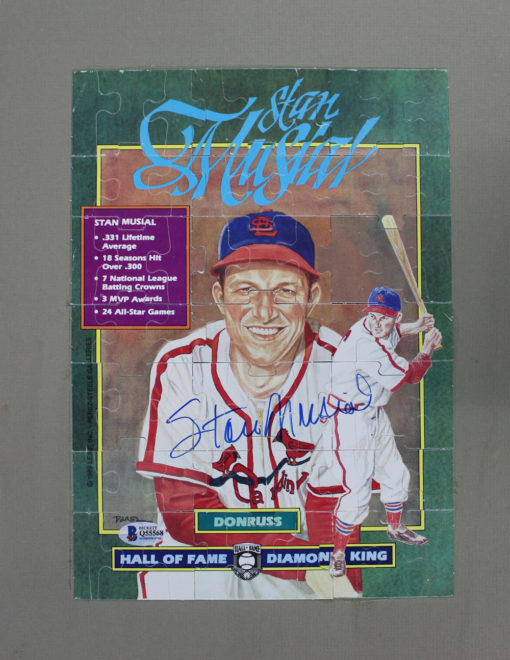 Stan Musial Autographed/Signed St Louis Cardinals 1988 Donruss Puzzle BAS 13249