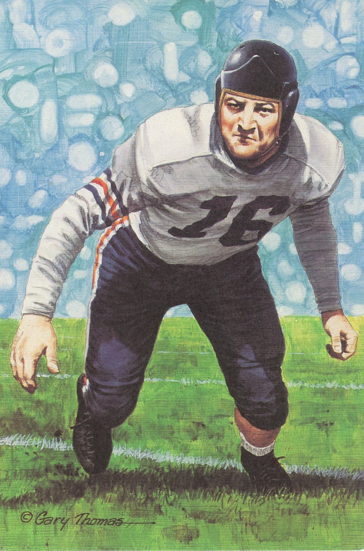 George Musso Chicago Bears Goal Line Art Card Series 3 No. 81 LE /5000 58121