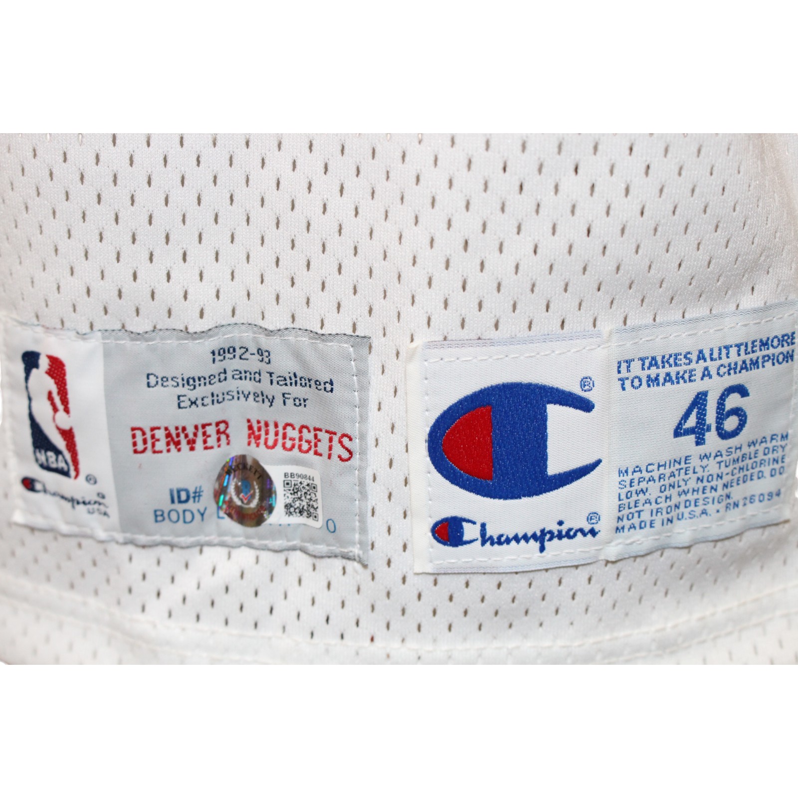 Dikembe Mutombo Autographed Denver Nuggets Champion Sz 46 Jersey Beckett 59435 4 Dikembe Mutombo Autographed Denver Nuggets Champion Sz 46 Jersey Beckett 59435
