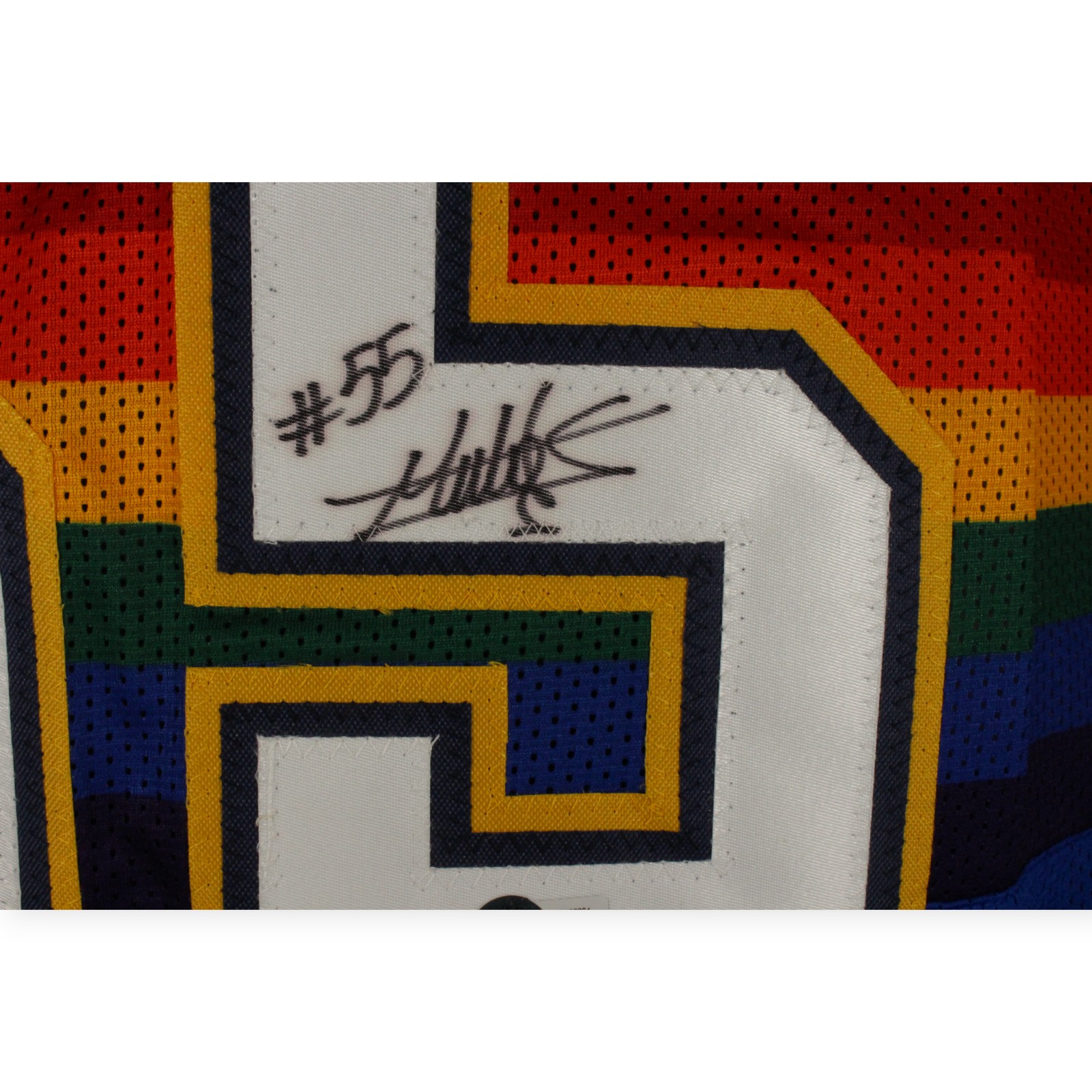 Dikembe Mutombo Autographed Pro Style Size XL Blue Jersey Beckett 50297