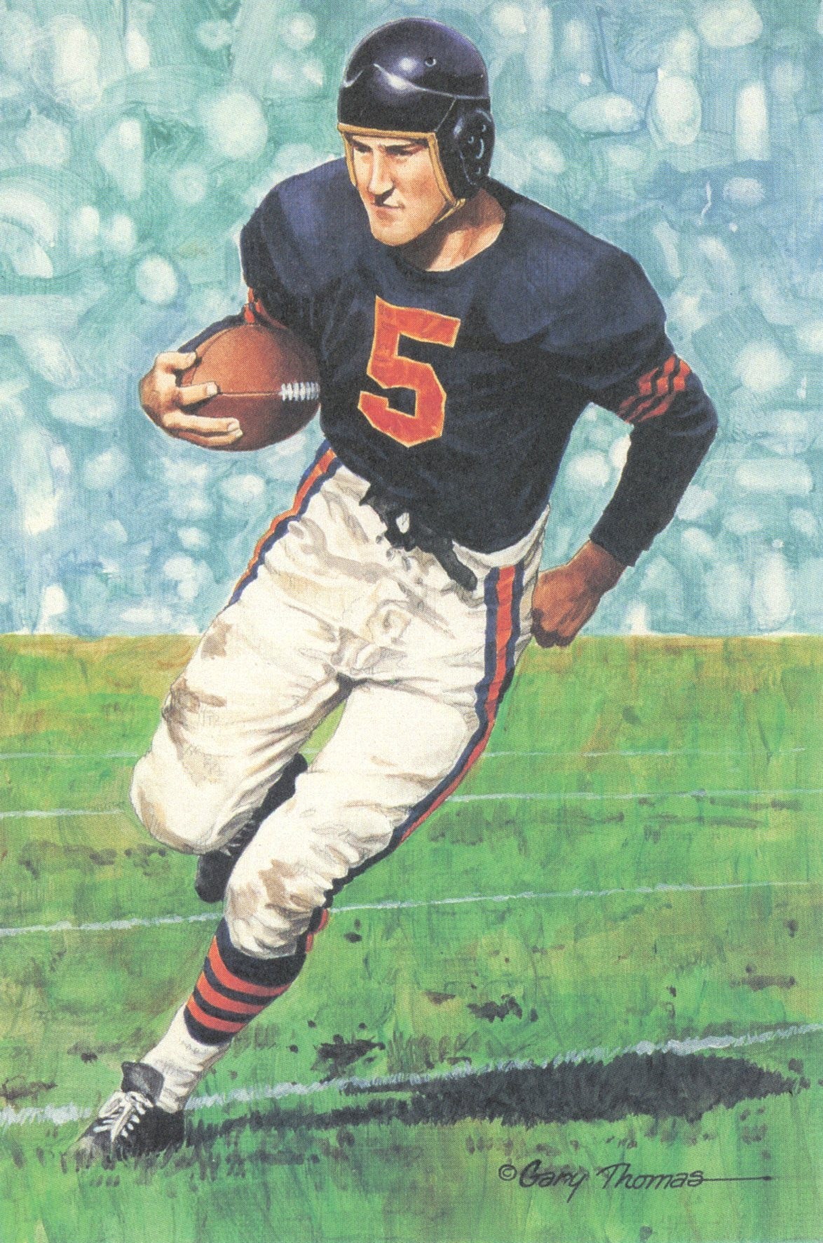 George McAfee Chicago Bears Goal Line Art Card Series 2 No. 51 LE /5000 58115