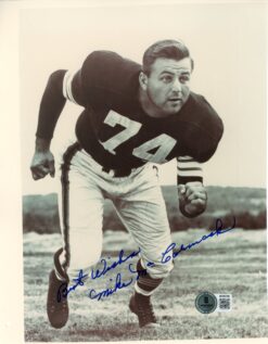 Mike McCormack Autographed Cleveland Browns 8x10 Photo Best Wishes Beckett 56652