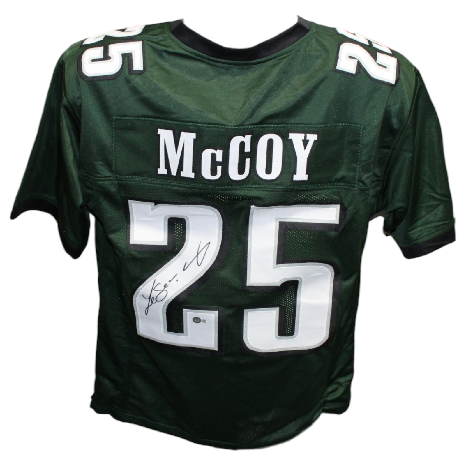 Lesean McCoy Autographed/Signed Pro Style Green Jersey Beckett