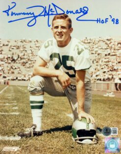 Tommy McDonald Autographed Philadelphia Eagles 8x10 Photo HOF Beckett 56656