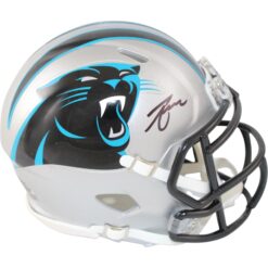 Tetairoa McMillan Autographed/Signed Carolina Panthers Mini Helmet Beckett 59174
