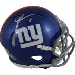 Malik Nabers Autographed/Signed New York Giants Speed Mini Helmet FAN 49143