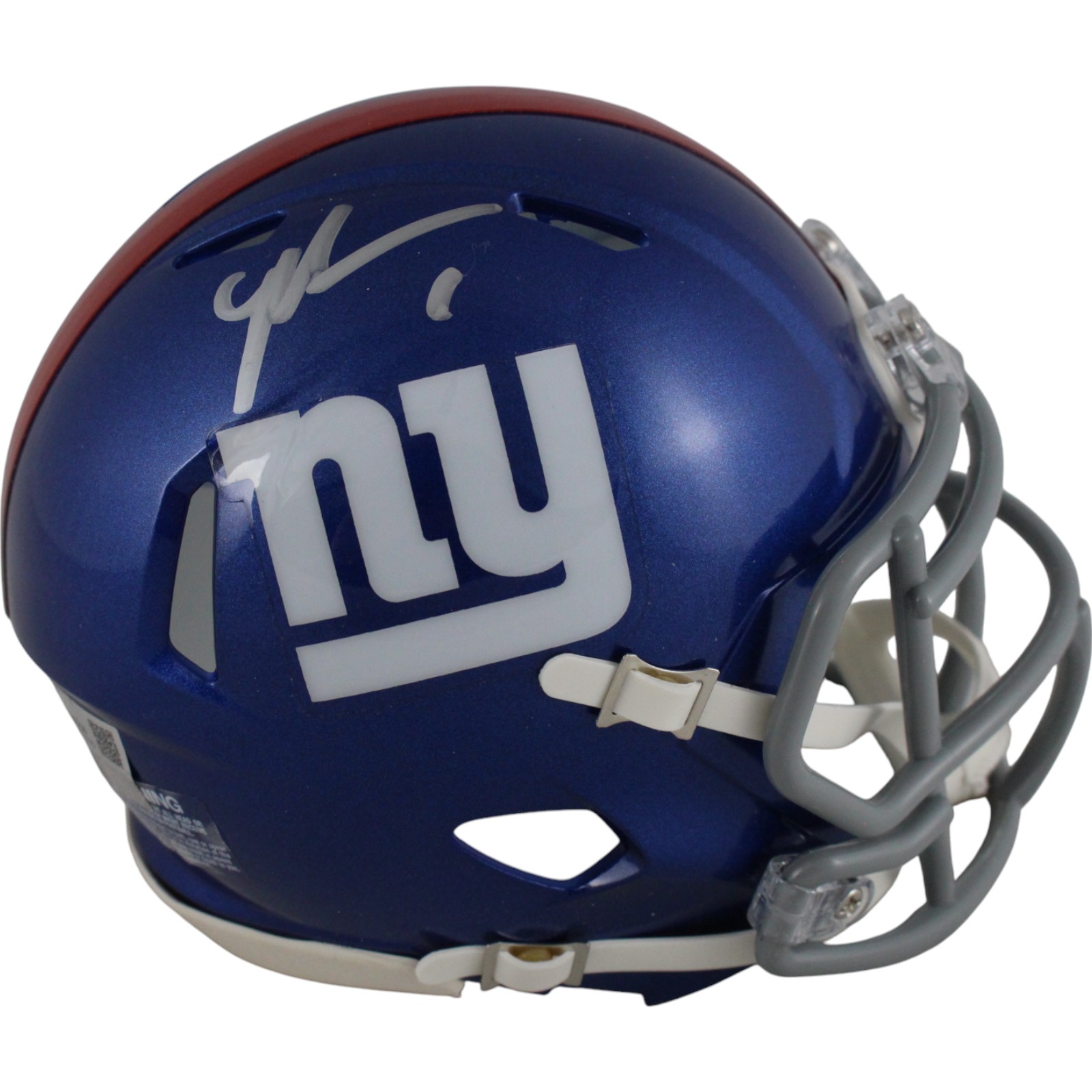 Malik Nabers Autographed/Signed New York Giants Speed Mini Helmet FAN 49143