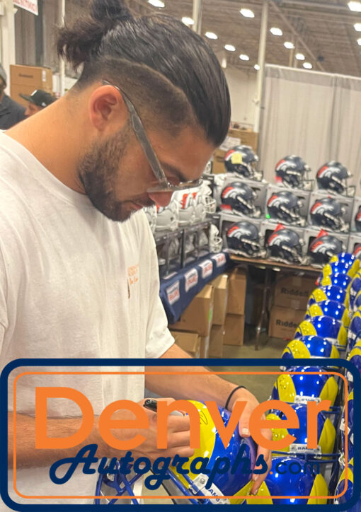 Puka Nacua Autographed Los Angeles Rams F/S Helmet Fanatics 51297