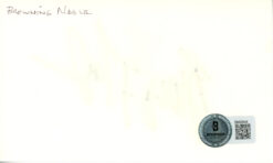 Browning Nagle Autographed/Signed New York Jets Index Card BAS 45345