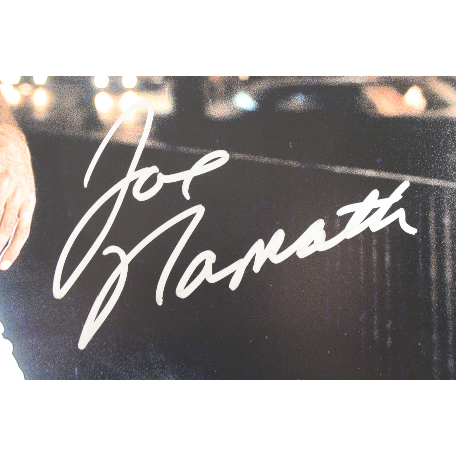 Joe Namath Autographed/Signed New York Jets 16x20 Photo Beckett Witness 53357