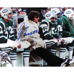 Joe Namath Autographed/Signed New York Jets 16x20 Photo Beckett Witness 53355