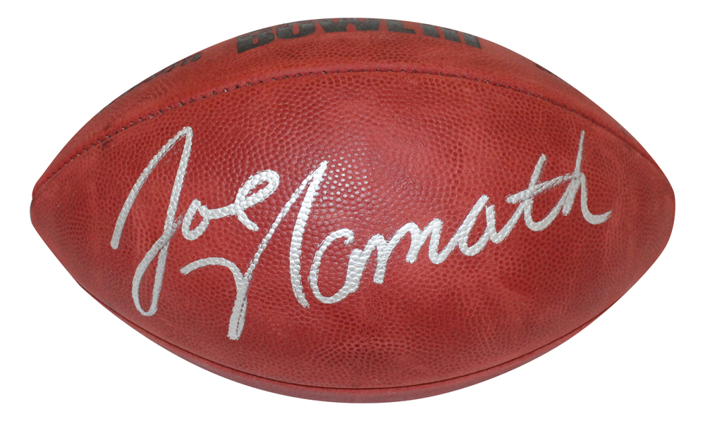 Joe Namath Autographed New York Jets Super Bowl III Football Beckett