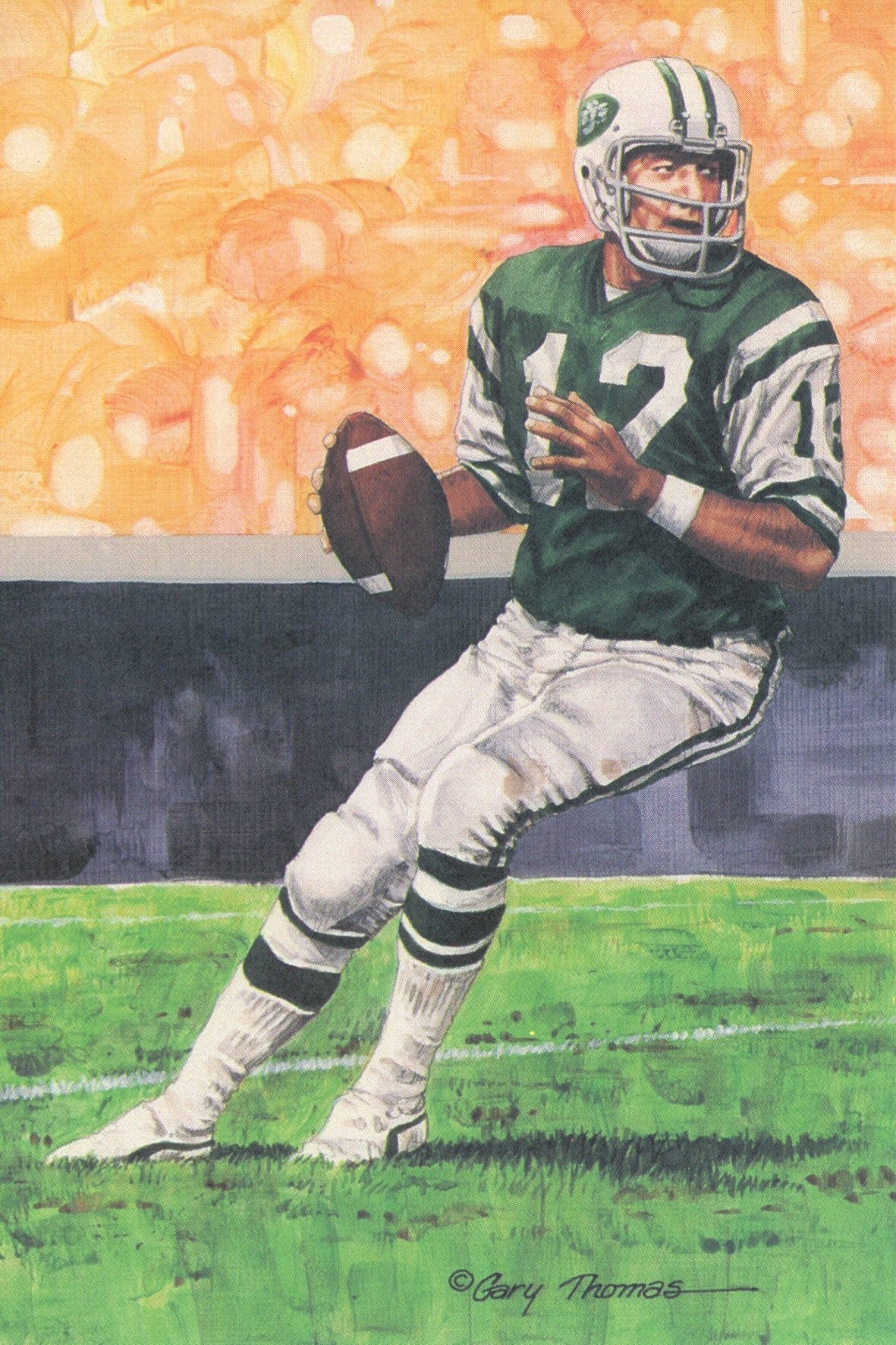 Joe Namath New York Jets Goal Line Art Card Series 2 No Joe Namath New York Jets Goal Line Art Card Series 2 No. 54 LE /5000 58123