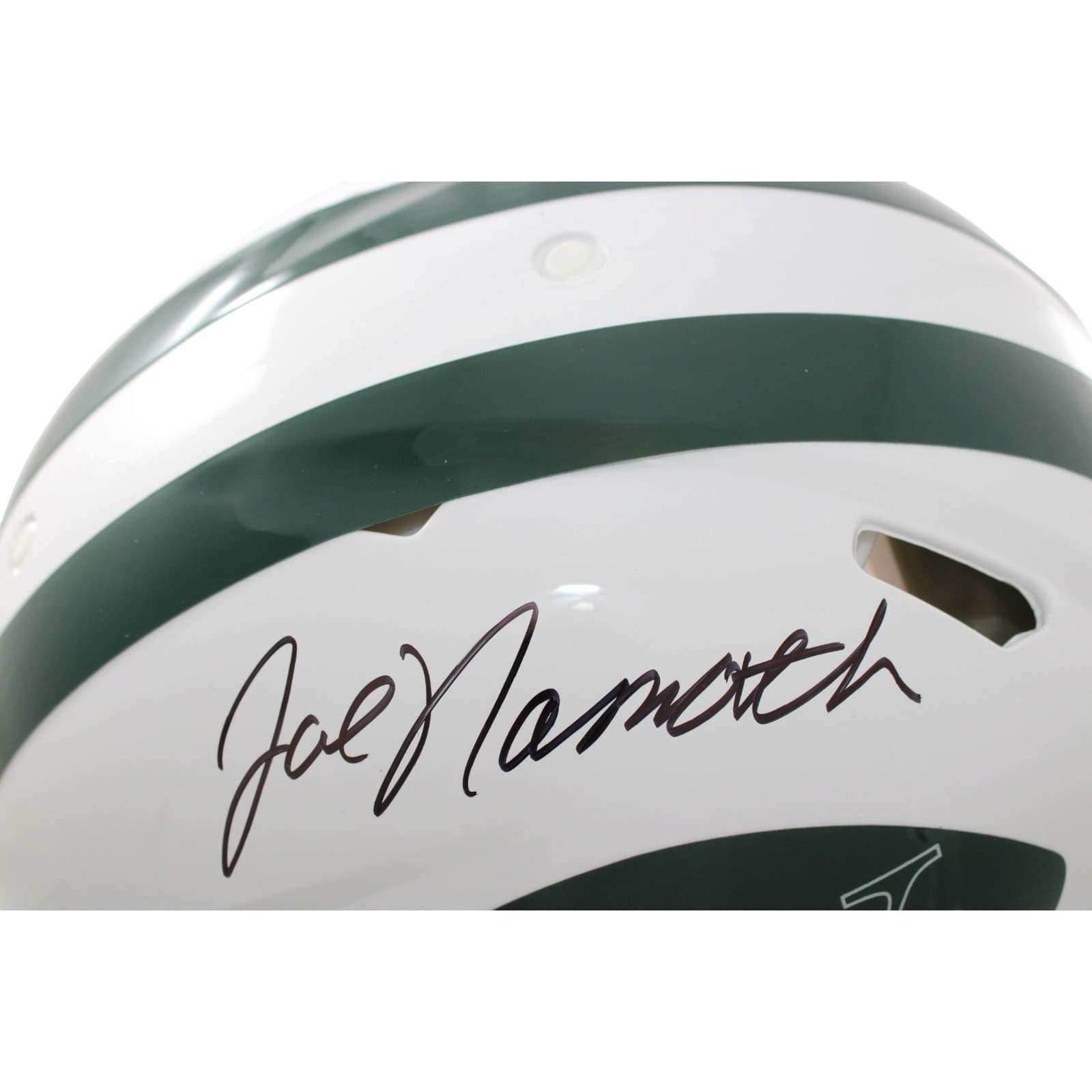 Joe Namath Autographed New York Jets Helmet Proline 65 TB Beckett Witness 58891