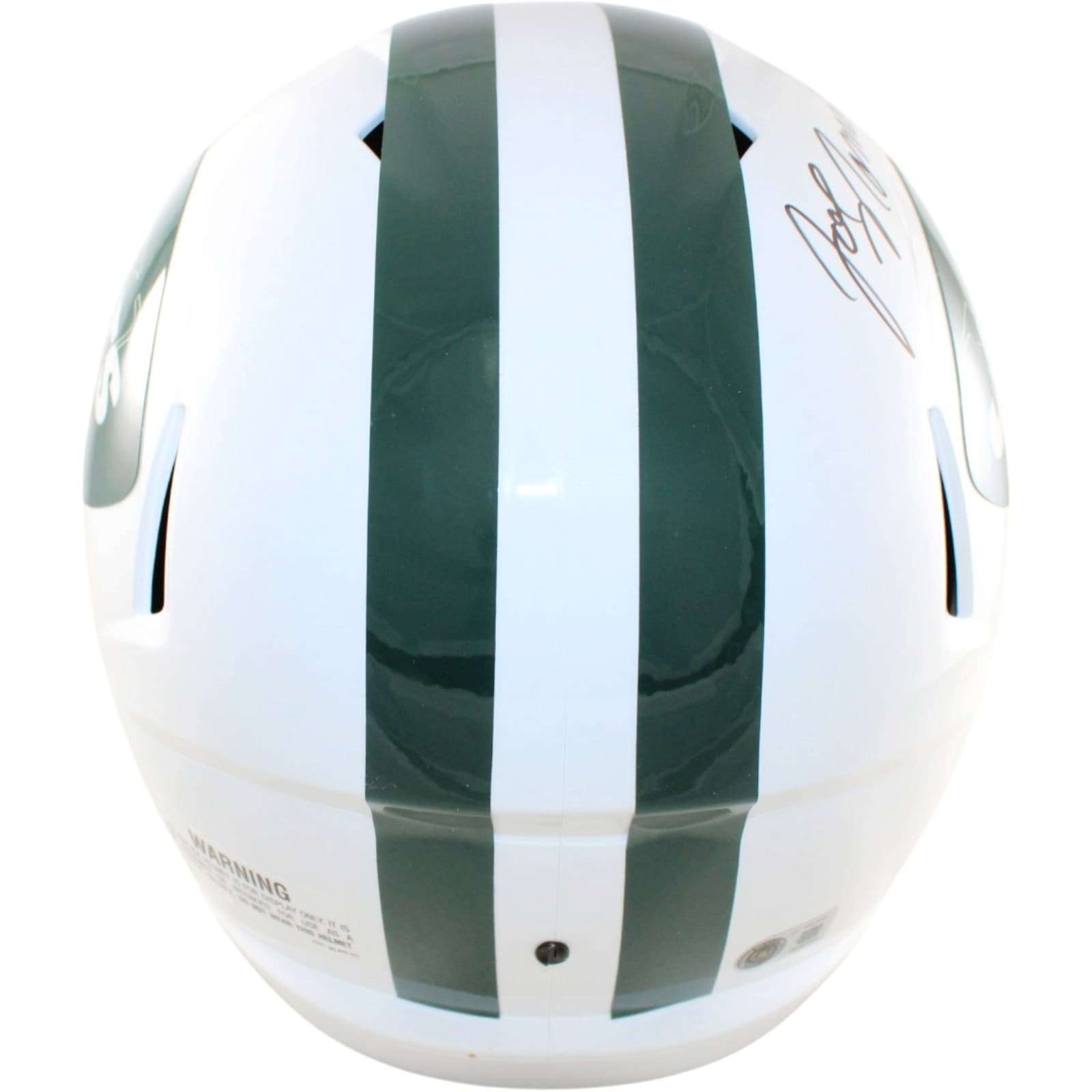 Joe Namath Autographed New York Jets Helmet F/S Replica 65 TB Beckett WIT 58883 3 Joe Namath Autographed New York Jets Helmet F/S Replica 65 TB Beckett WIT 58883