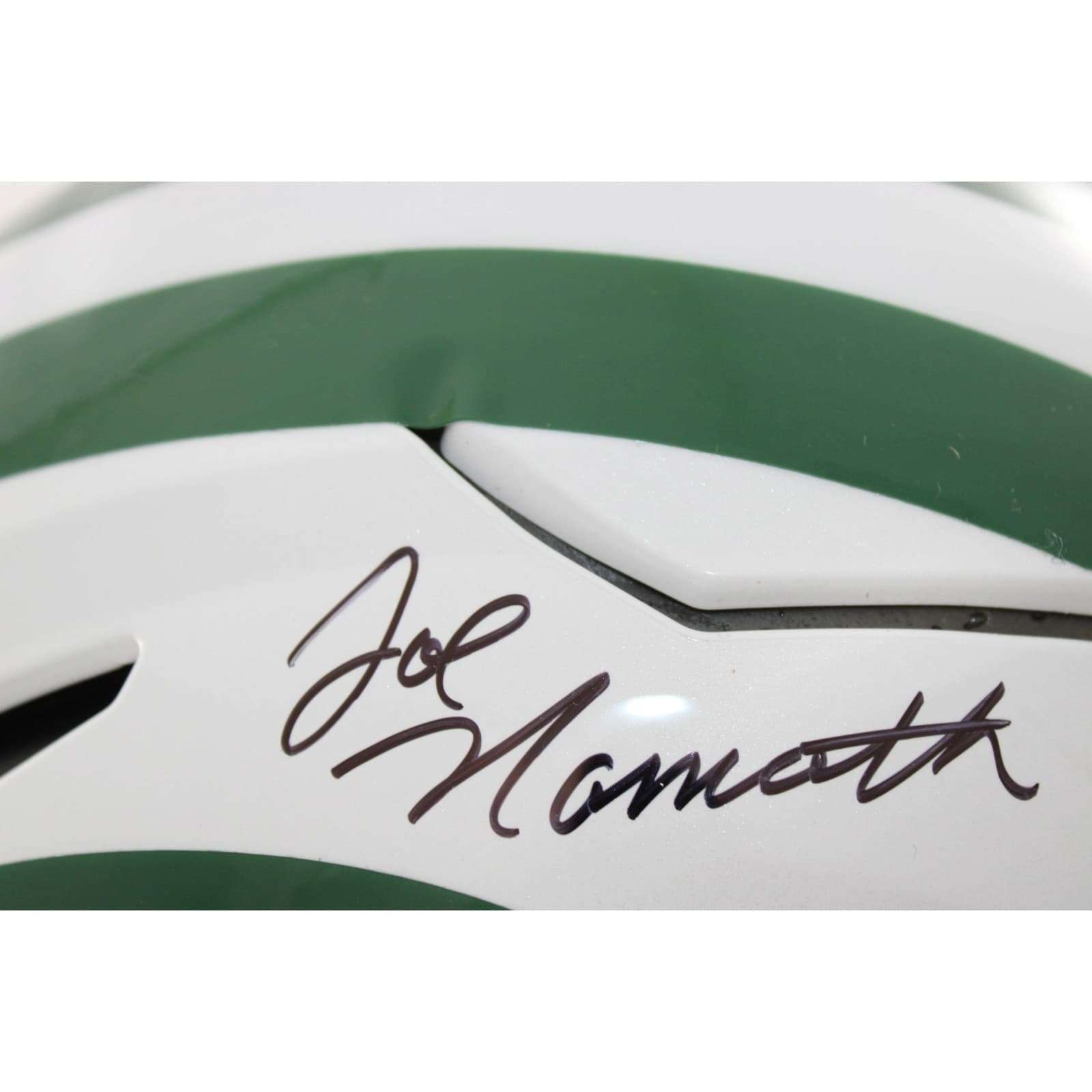 Joe Namath Autographed New York Jets Helmet Speedflex Alt 24 Beckett WIT 58896