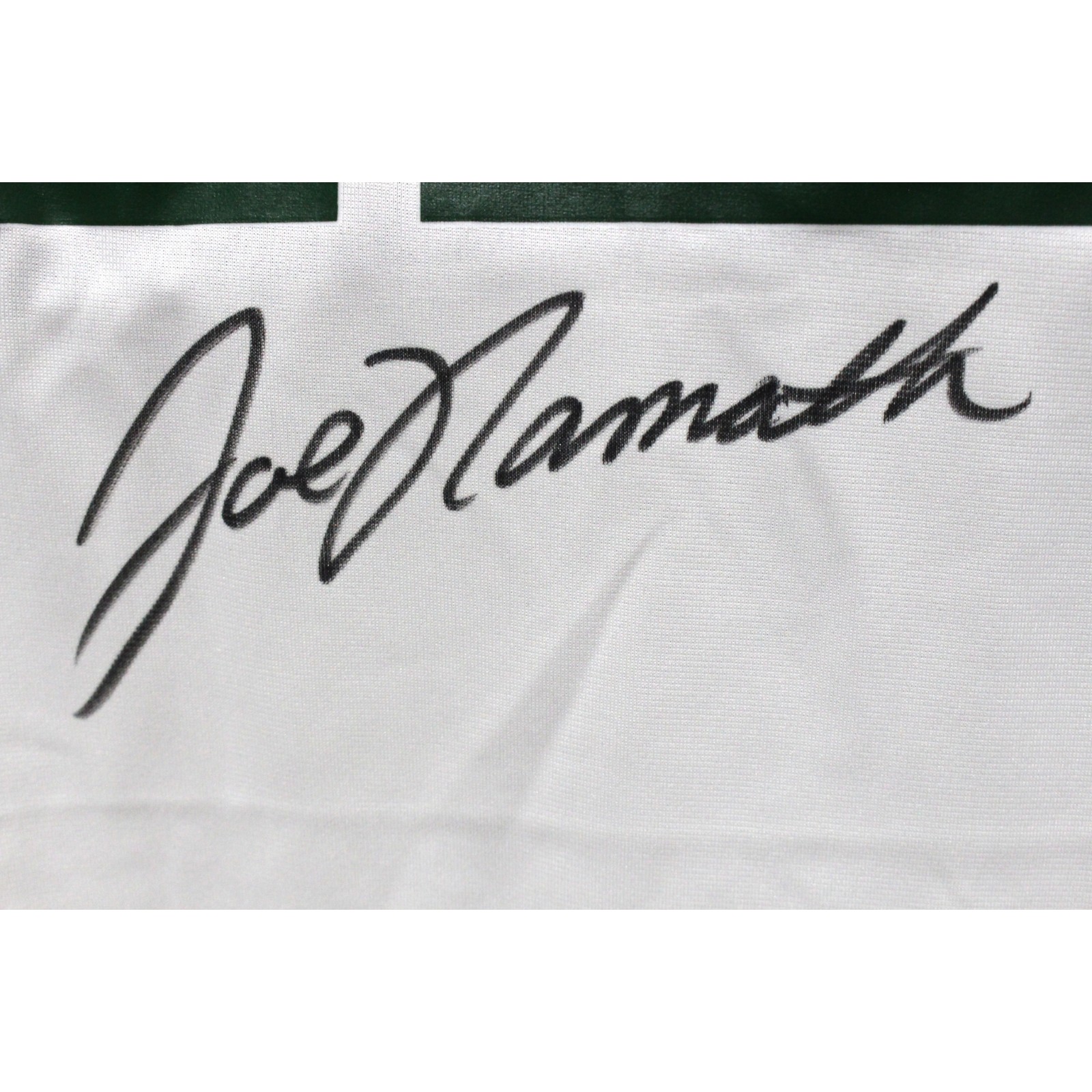 Joe Namath Autographed New York Jets Nike XL White Jersey Beckett Witness 53320