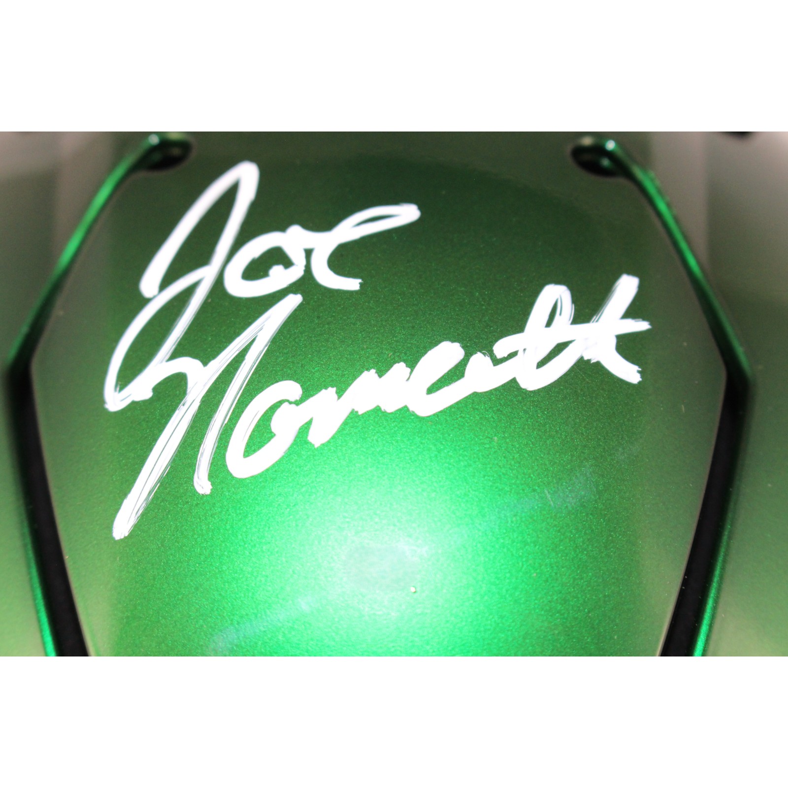 Joe Namath Autographed New York Jets Mid-Size Midi Helmet Beckett Witness 53327