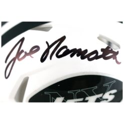 Joe Namath Autographed New York Jets TB 65-77 Mini Helmet Beckett Witness 53352