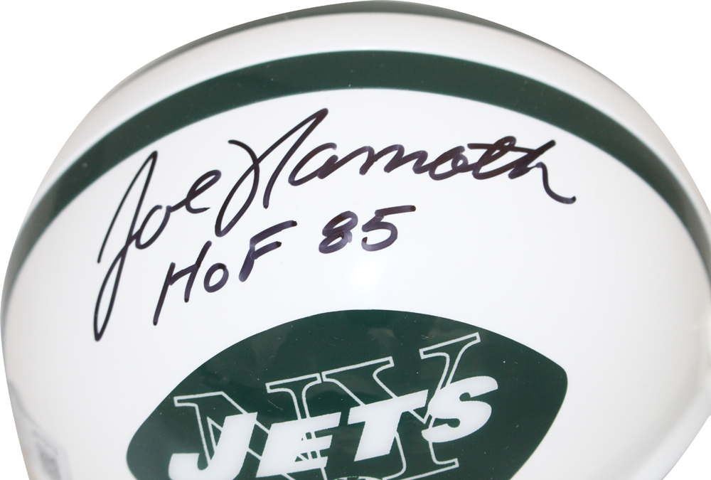 Joe Namath Signed New York Jets 65-77 VSR4 Mini Helmet HOF Beckett